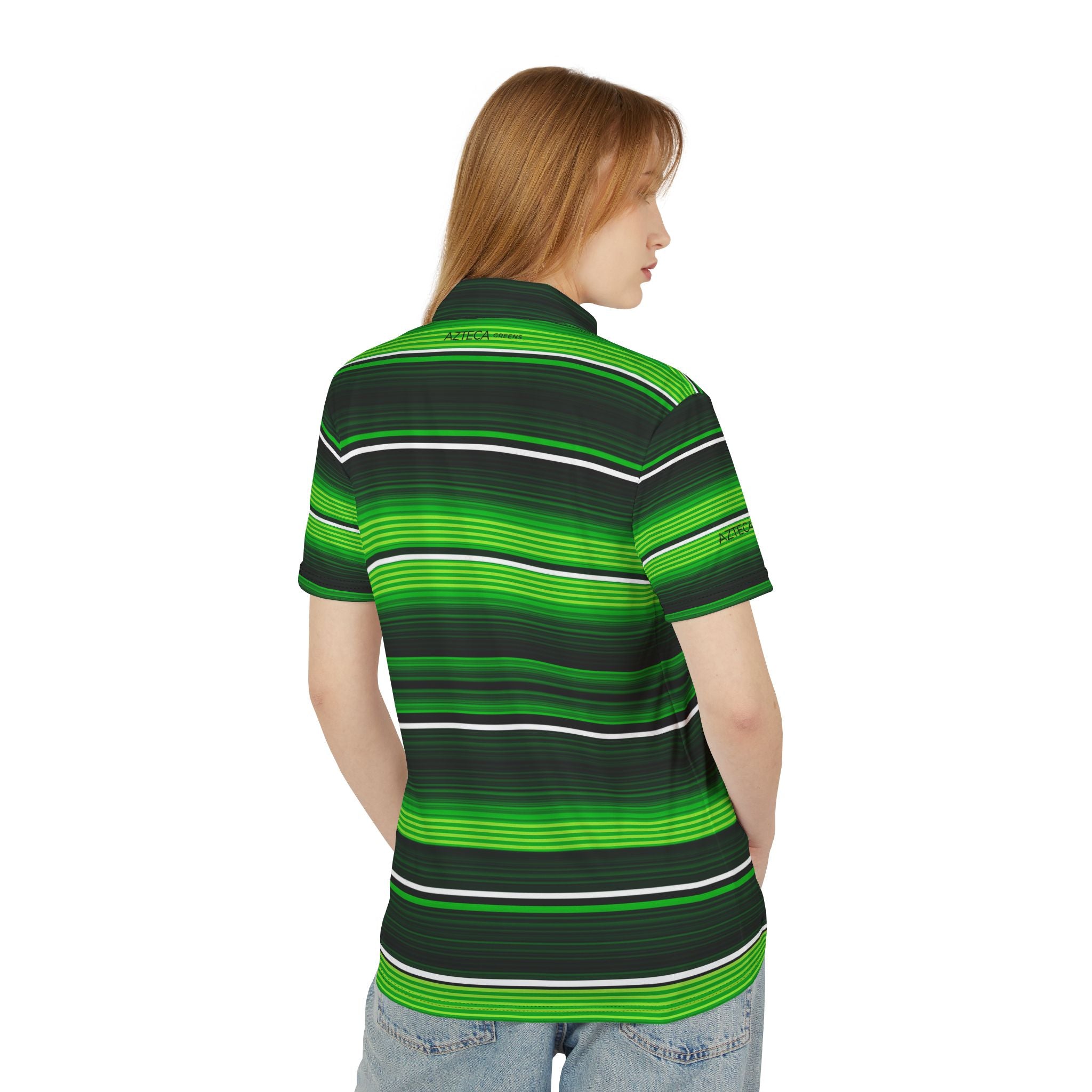 Electric Limón Serape Polo – Azteca Greens