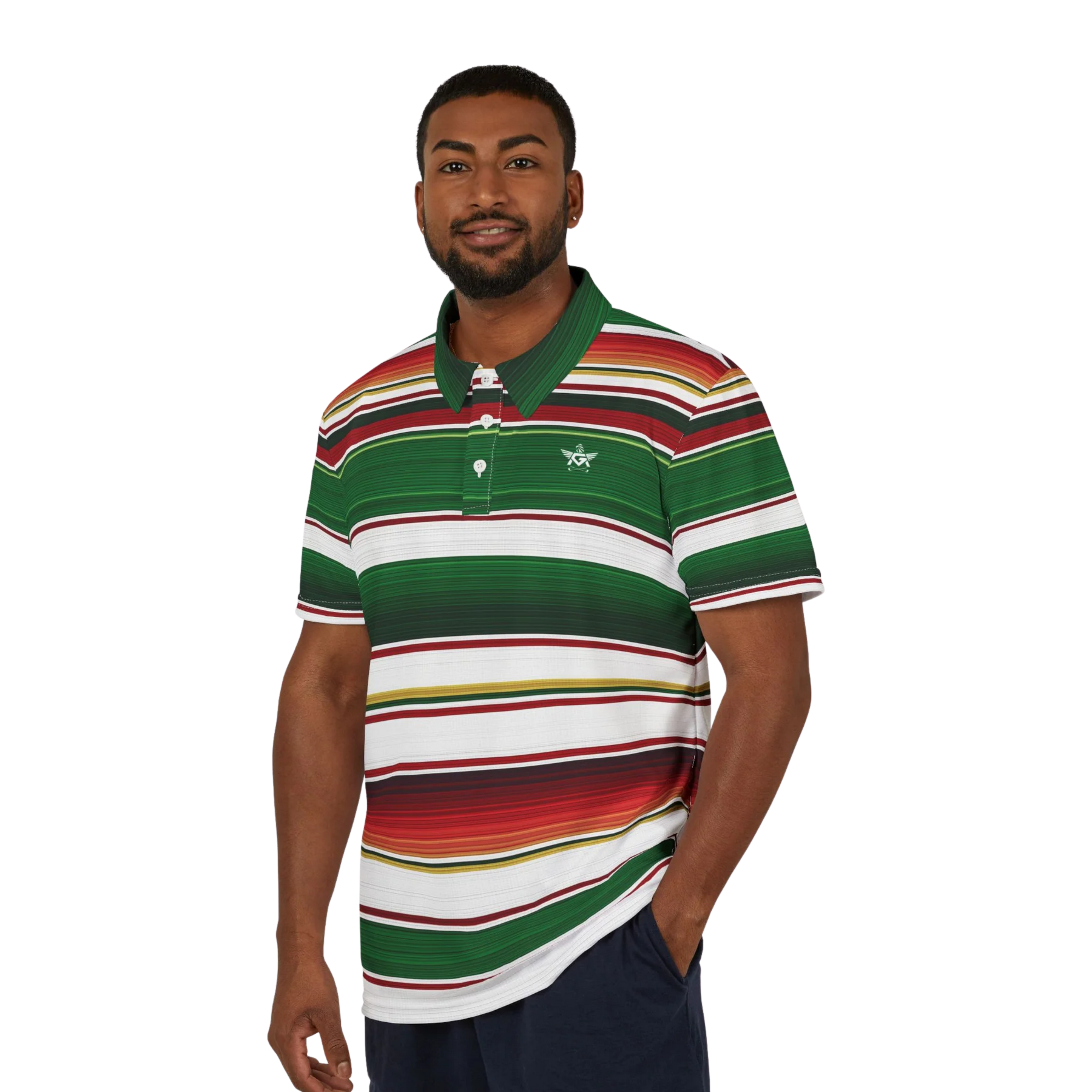 Azteca Greens Serape Polo
