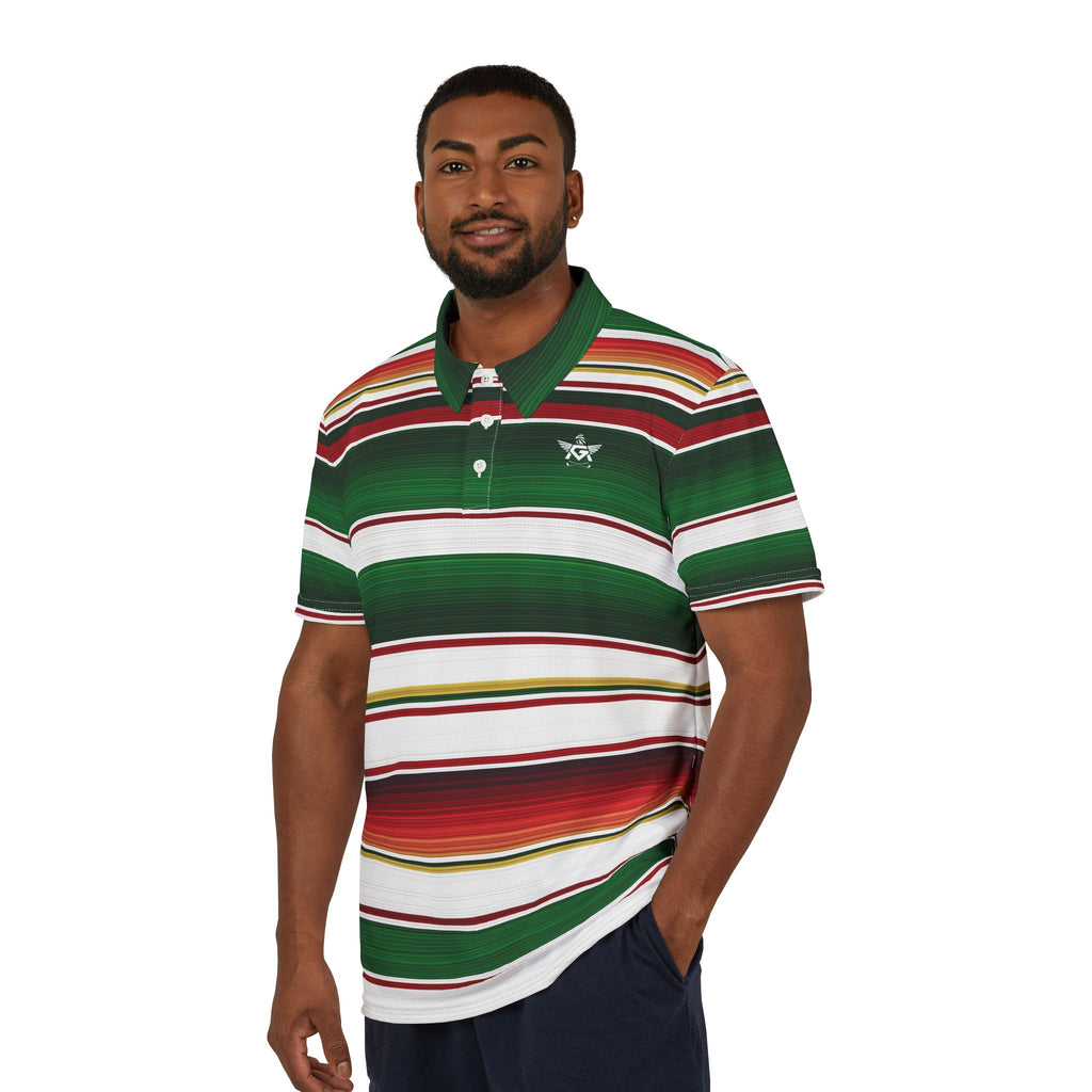 Azteca Greens Serape Polo