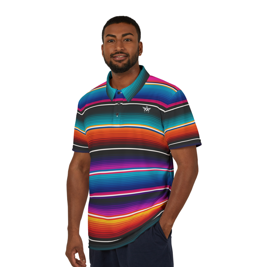 Fiesta Coral Serape Polo
